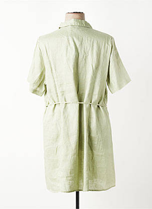 Robe courte manches courtes manches courtes vert YESTA femme