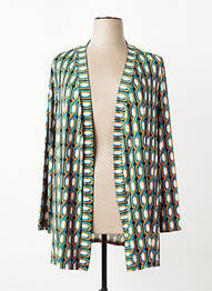 Gilet manches longues manches 3/4 bleu AN II VITO femme