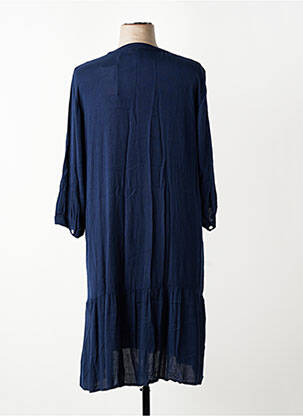 Robe mi-longue manches longues manches longues bleu CISO femme