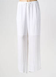 Pantalon large tissage crêpe taille normale blanc AGATHE & LOUISE femme