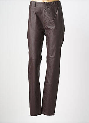 Pantalon slim taille élastique taille normale marron CISO femme