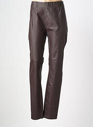 Pantalon slim taille élastique taille normale marron CISO femme