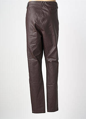 Pantalon slim taille élastique taille normale marron CISO femme
