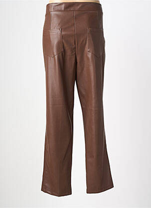 Pantalon slim taille élastique taille normale marron JEAN MARC PHILIPPE femme