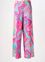 Pantalon large tissage popeline taille haute rose AN II VITO femme