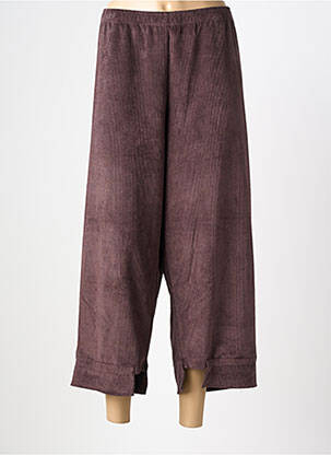 Pantalon 7/8 stretch taille normale marron G!OZE femme