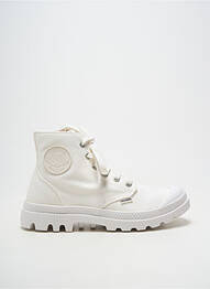 Bottines/boots fermeture zip et lacets talon plat jusqu'à 3cm blanc PALLADIUM femme