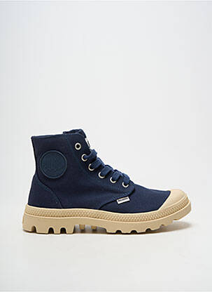 Bottines/boots bout rond talon plat jusqu'à 3cm bleu PALLADIUM femme