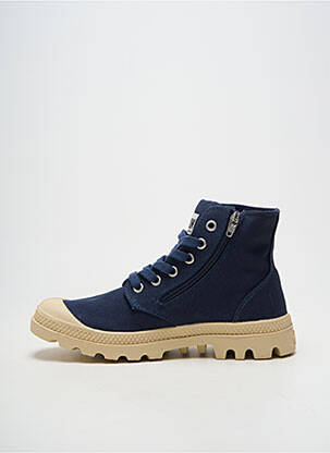 Bottines/boots bout rond talon plat jusqu'à 3cm bleu PALLADIUM femme