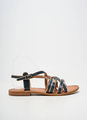 Sandales/nu pieds chiquet talon plat jusqu'à 3cm bleu LES TROPEZIENNES PAR M.BELARBI femme