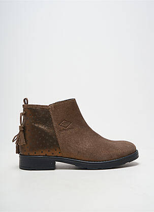 Bottines/boots tissage satiné talon plat jusqu'à 3cm marron PALLADIUM femme
