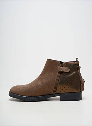 Bottines/boots tissage satiné talon plat jusqu'à 3cm marron PALLADIUM femme