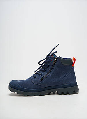 Bottines/boots fermeture zip et lacets bout rond bleu PALLADIUM homme