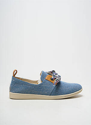 Baskets bout rond talon plat jusqu'à 3cm bleu ARMISTICE femme