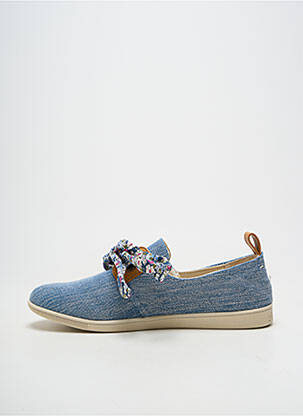 Baskets bout rond talon plat jusqu'à 3cm bleu ARMISTICE femme