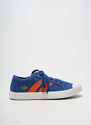 Baskets fermeture zip et lacets bout rond bleu PALLADIUM homme