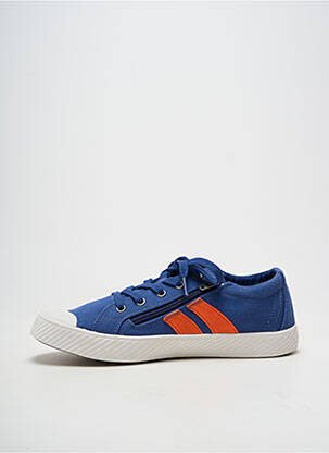 Baskets fermeture zip et lacets bout rond bleu PALLADIUM homme