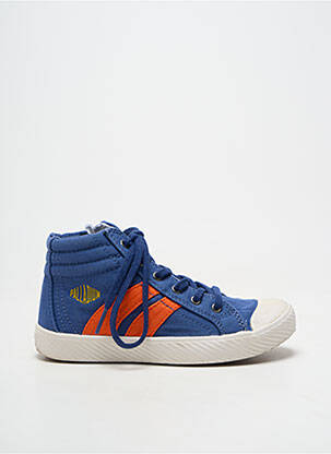 Baskets bout rond bout rond bleu PALLADIUM garçon