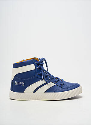 Baskets bout rond bout rond bleu PALLADIUM garçon