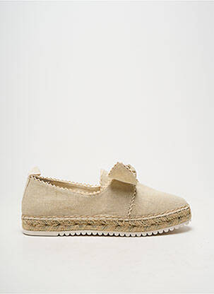 Espadrilles tissage satiné talon plat jusqu'à 3cm beige ARMISTICE femme