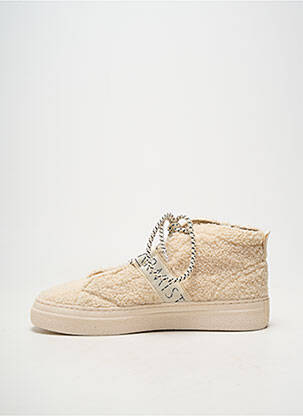Baskets bout rond talon plat jusqu'à 3cm beige ARMISTICE femme