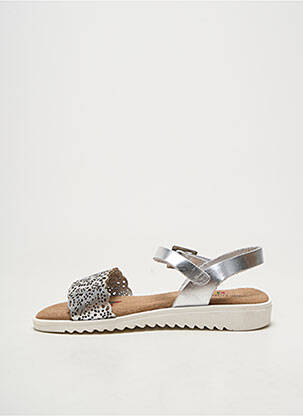 Sandales/nu pieds tissage métallisé bout ouvert argent OH!! ISABELLA fille