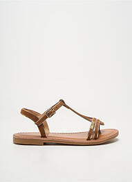 Sandales/nu pieds tissage satiné chiquet marron LES TROPEZIENNES PAR M.BELARBI fille