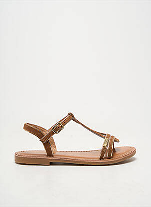 Sandales/nu pieds tissage satiné chiquet marron LES TROPEZIENNES PAR M.BELARBI fille