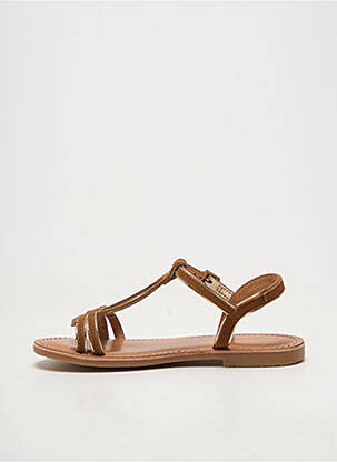 Sandales/nu pieds tissage satiné chiquet marron LES TROPEZIENNES PAR M.BELARBI fille
