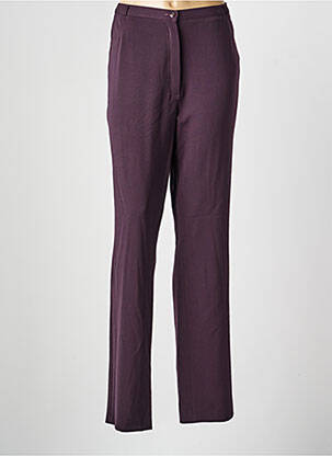 Pantalon droit stretch taille normale violet QUATTRO femme