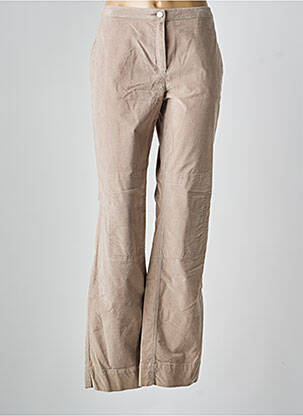 Pantalon droit stretch taille normale beige CLAUDIA GIL femme