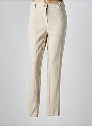Pantalon chino tissage popeline taille normale beige TONI femme
