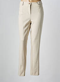 Pantalon chino tissage popeline taille normale beige TONI femme