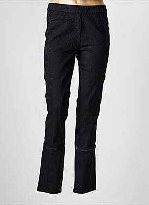 Pantalon droit taille élastique noir FRANK WALDER femme