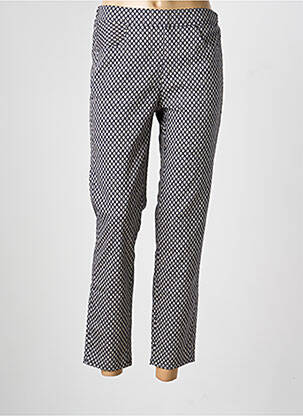 Pantalon 7/8 taille élastique bleu FRANK WALDER femme