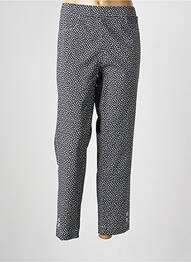 Pantalon droit taille élastique noir FRANK WALDER femme