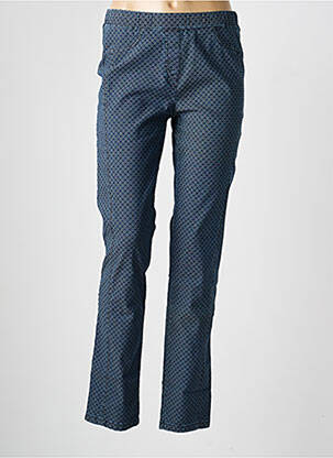 Pantalon slim taille élastique bleu FRANK WALDER femme