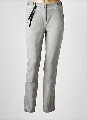 Pantalon slim taille élastique gris OLSEN femme