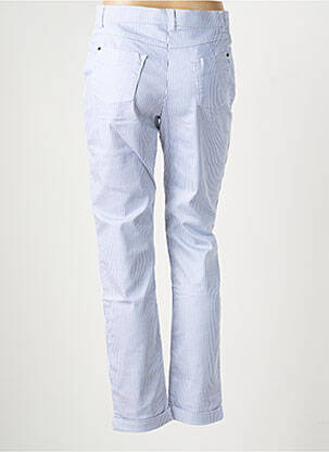 Pantalon droit stretch taille normale bleu CHRISTINE LAURE femme