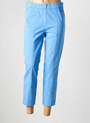 Pantalon 7/8 taille élastique bleu FRANK WALDER femme