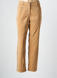 Pantalon droit fermeture zippée sous rabat boutonné beige OLSEN femme