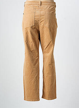 Pantalon droit fermeture zippée sous rabat boutonné beige OLSEN femme