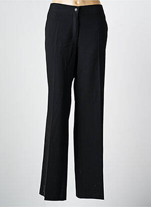 Pantalon droit tissage crêpe taille normale noir TONI femme
