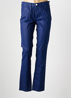 Pantalon slim tissage enduit taille normale bleu KARTING femme