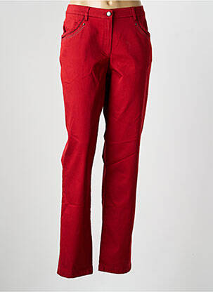 Jeans coupe slim taille normale taille normale rouge CHRISTINE LAURE femme