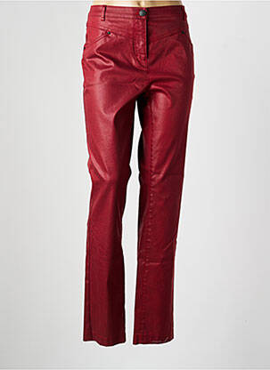 Pantalon slim tissage enduit taille normale rouge PAUSE CAFE femme