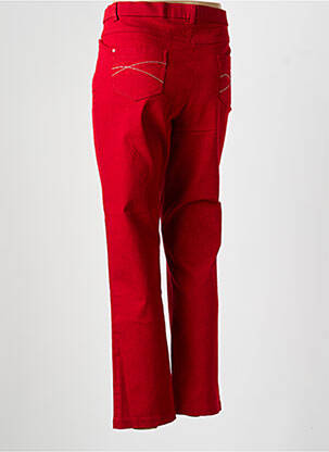 Jeans coupe slim stretch taille normale rouge CHRISTINE LAURE femme
