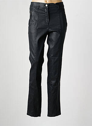 Pantalon slim tissage enduit taille normale noir TONI femme