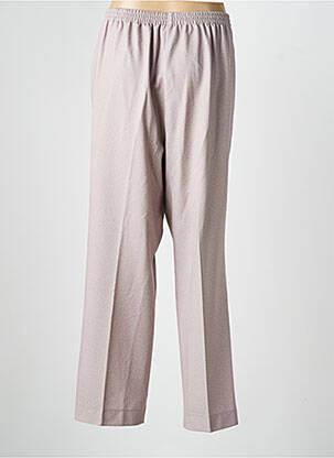 Pantalon droit taille élastique taille normale beige FINNKARELIA femme