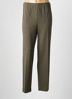 Pantalon droit tissage crêpe taille normale vert FINNKARELIA femme